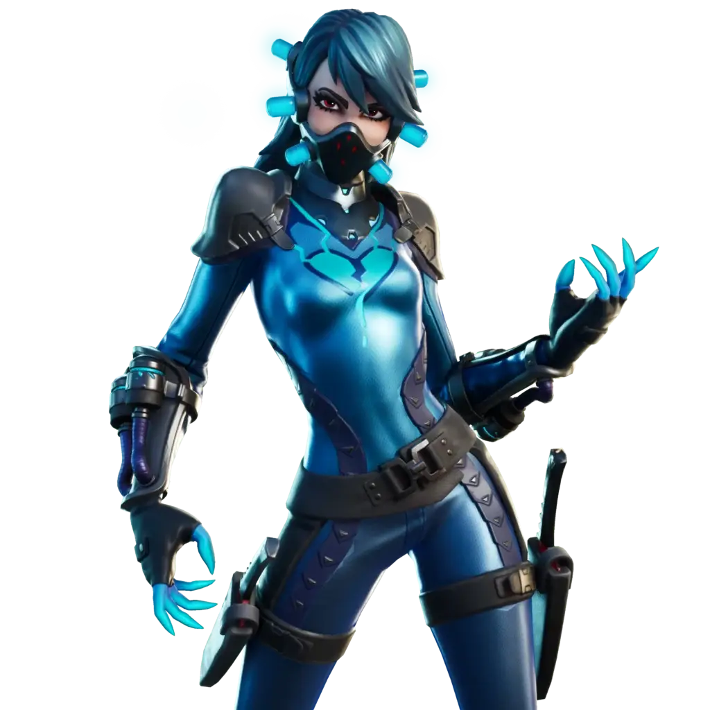 Blue Flames Female Character from Fortnite