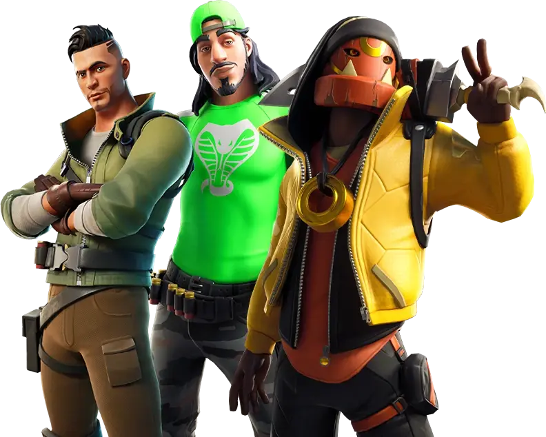 Fortnite characters representing the Viloni team.